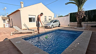 Wild Step Stepsister Dry Humps Me in the Pool