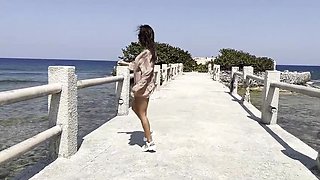 Monika Fox Fucks Her Holes With A Giant Dildo At Ruins By The Atlantic Ocean