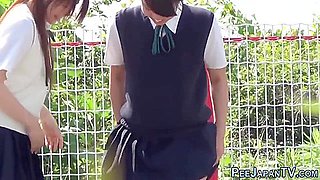 Japanese Teen 18+ Students 18+ Peeing Outside