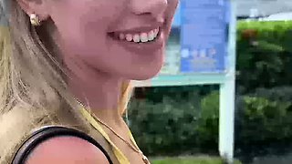 Sexy Babe Swallows Big Cock