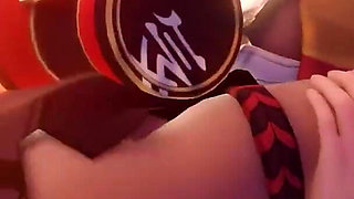 Genshin Impact's Brown-skinned Goddess Xinyan Takes Control and Gets Creampied Girl on Top