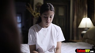 Shy teen stepdaughter lured into taboo fuck by stepdad