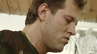 French Solider Pounded and Covered with Cum