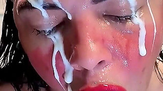 As I Swallow Your Cock, My Mouth Gets Wet and Semen Explodes on My Face