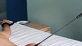 Bound, Whipped and Ballbusted Mistress’s Double Punishment