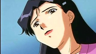Hentai brunette gets soaked wet cunt pounded