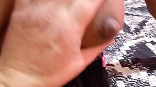 Hot Teen Masterbating in Sexy Dress and Teasing Stepdaddy