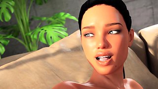 3D Hentai lesbians enjoying futa anal sex