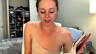 Hysterically reading Harry Potter while sitting on a