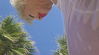 Fat Bimbo at the Pool