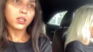 Step mom and daughter show off in public get caught