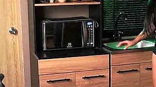 Behind the Scenes! Horvex Fucks His Big Ass Sister-in-law in the Kitchen