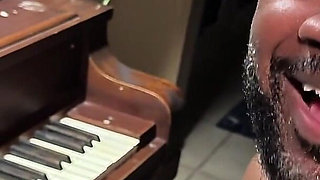 Fun Charlie Challenges Doc Chocolate to a Piano Blowjob