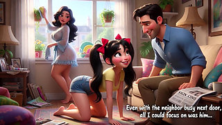 Hot Passionate Chores in the Colorful Barrio Cleaning Becomes Pure Steamy Desire and Pleasure (AI generated)