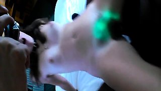 This cuck's penis is useless, so his teen GF rides other men