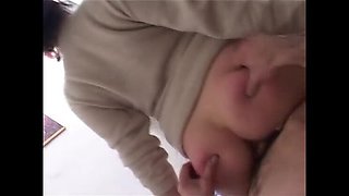 Hairy MILF Gets Anal Fucked and Facial Cum Sprayed Close Up