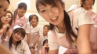 Asian nurses enjoy sex on top