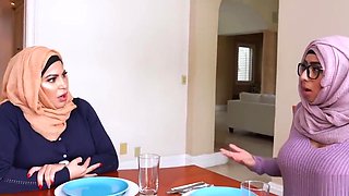StepMom and Daughter take turns to enjoy thick white dick