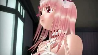Bukkake teen in 3d hentai dp fuck