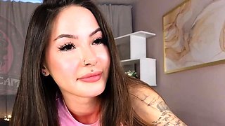 Sexy Trans Model in Pink Lingerie