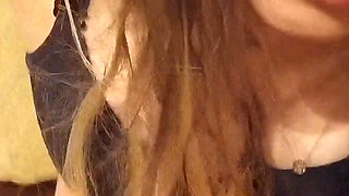 My extra wife suck my cock at home