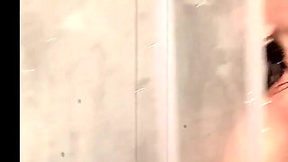 Sexy Brunette MILF Showering