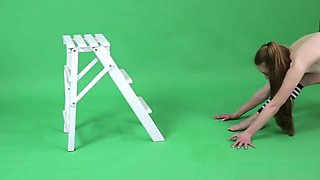 Anna Mostik shows gymnastics
