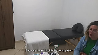 Real Doctor Examines the Patient's Anus and Breasts