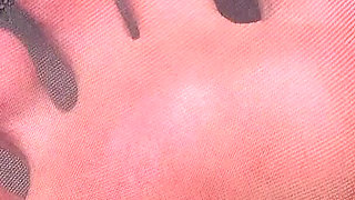 Black Stocking Nylon Feet Show