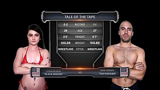 Dan Ferrari Pinned by Lydia Black in Cat-Fight Wrestling