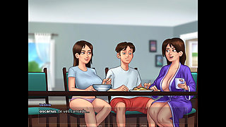 Pregnant stepmom has too much desire for sex and so does my stepsister - summertime saga