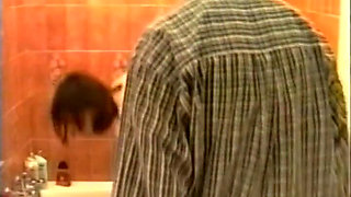 After a Nice Naughty Shower, This Pretty Brunette Gets Two Tails!