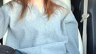Married Woman Reaches Orgasm in the Car During Work