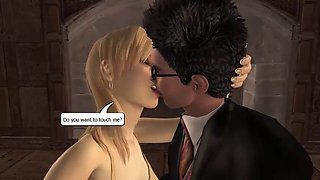 3d animated blonde handjob sex