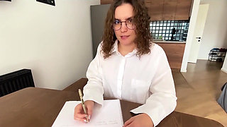 Sexy and Horny Student Seduced Her Teacher During the Exam