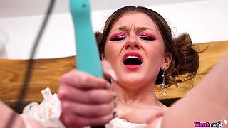 Ivory Curls Rubs Her Pussy to a Hard Orgasm in Solo Masturbation Video