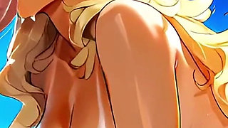 Blonde Trophy Wife Seduces Husband’s Young Partner - Uncensored Hentai - Ai
