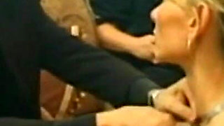 Humiliating dildo playing with old man