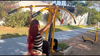 Wife Shows off in Public at the Park!