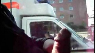 All perverted dude keeps jerking his dick right in the public bus