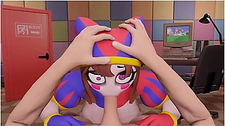 Car Toon - Pomni The Amazing Digital Circus Pomni Makes Sloppy Blowjob. Cum In Mouth Porn
