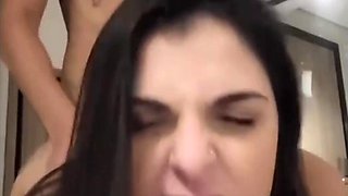 Busty Brazilian Teacher Takes Doggy From A Tattooed Lover On Camera