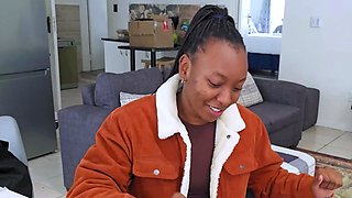 This sweet EBONY 18YO singer slipped out after choir