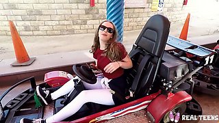 Real Teens - petite teen Jillian Janson car flashing
