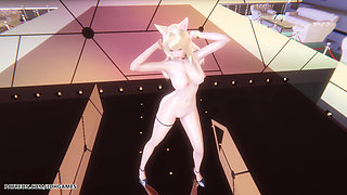 Mmd Hyo Min - Nice Body Ahri Sexy Naked Dance League of Legends Hentai Uncensored 4K 60fps