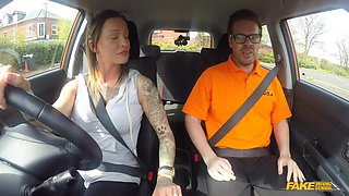 Chantelle Fox gets her tight pussy filled in POV car reverse cowgirl lesson with Ryan Ryder