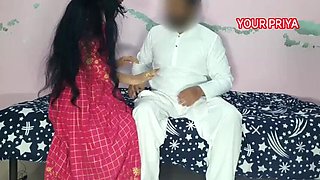 Hot Desi Bhabhi Priya Gets Rough Sucked and Fucked by Father-in-Law After New Year Party - Hindi Audio
