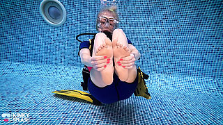 Underwater Scuba Foot Job