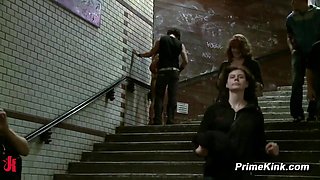 Ass fucking Nail Sub Bound In Public