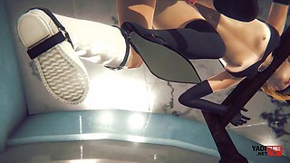 Sexy Femboy Yaoi Catboy sex with a big dick men Hentai